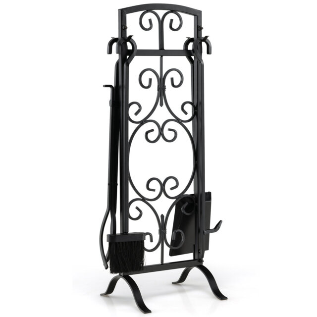 Alyssha Steel Fireplace Tool Set
