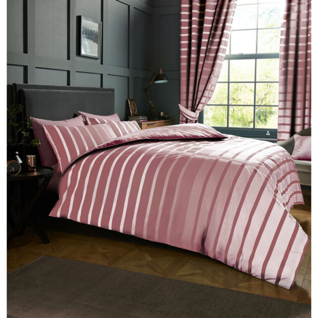 Stripes Polycotton Duvet Cover Set with Matching Pillowcases, Yarn Bedding UK