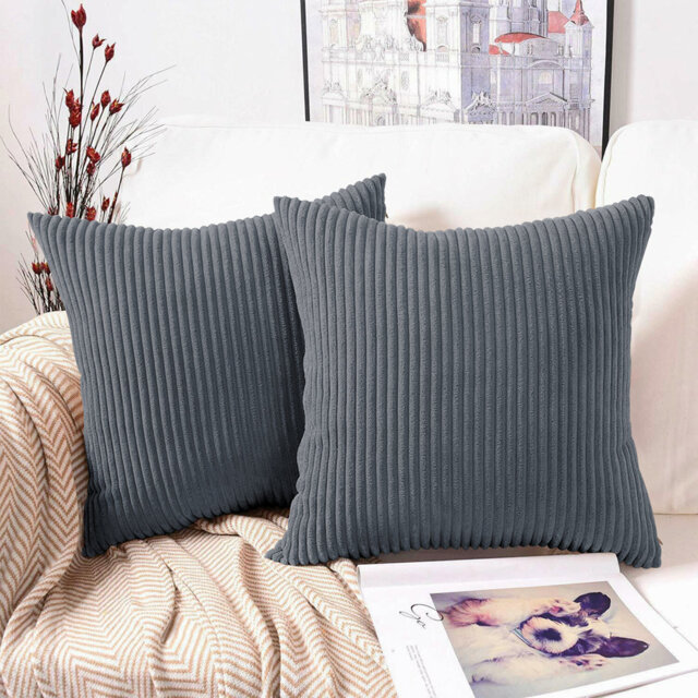 Swipe Stripe Velvet Cushion Covers - Set of 2