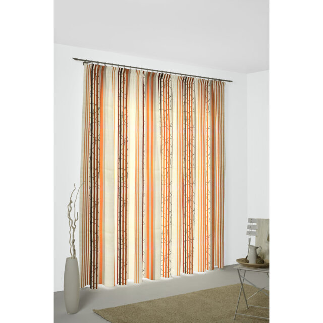 Peachey Synthetic Pencil Pleat Curtain, single Panel, opaque