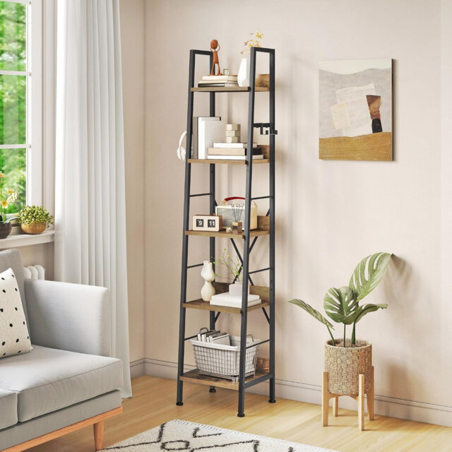 170cm H x 35cm W Metal Bookcase