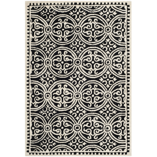 Julieta Handmade Tufted Black/Ivory Rug