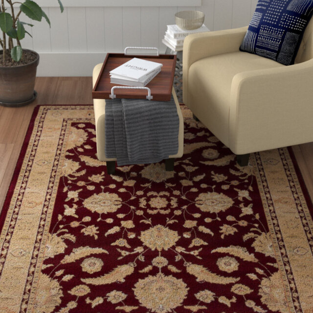 Darell Red Area Rug