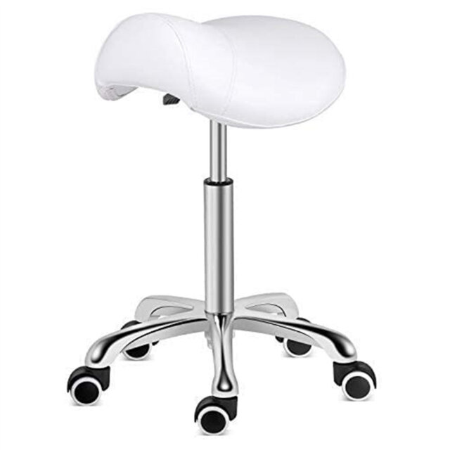 Maceus Adjustable Height Ergonomic Industrial Stool with Wheels