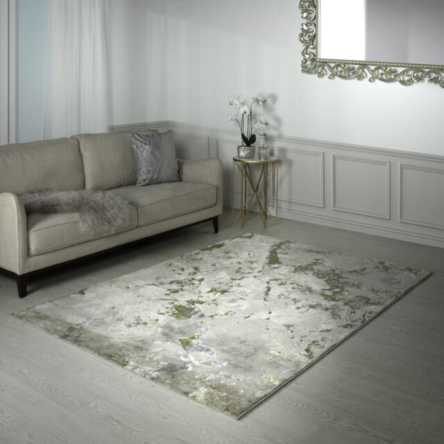 Aurora AU04 Galaxy Metallic Gold Area Rug