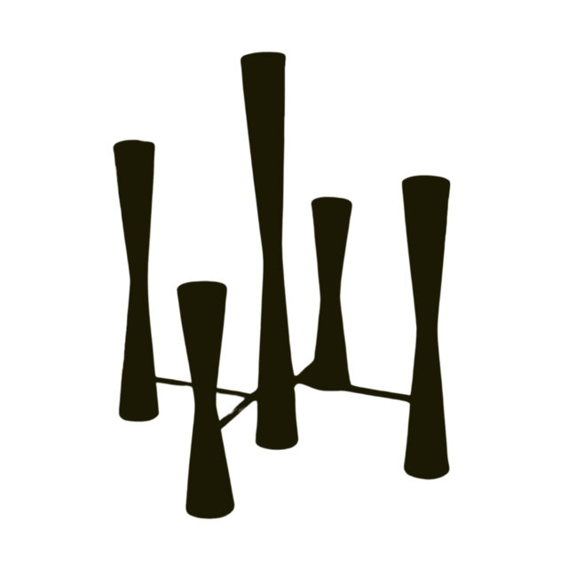 Ivyline Parker 5 Piece Candle Centerpiece Metal Tabletop Candelabra