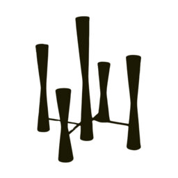 Ivyline Parker 5 Piece Candle Centerpiece Metal Tabletop Candelabra