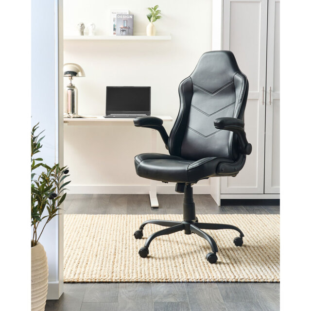 Office Chair Swivel Faux Leather