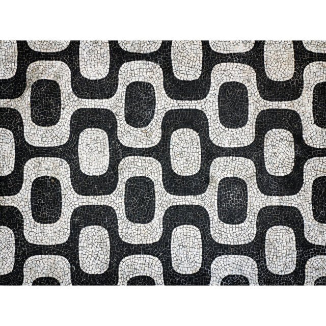 Jimeny Geometric Vinyl Machine Printed Indoor / Outdoor Area Rug