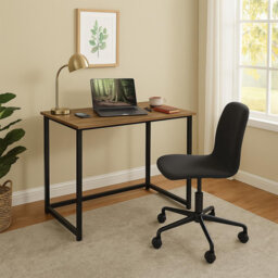 Golightly Desk Folding Computer Wooden Finish Space Saving
