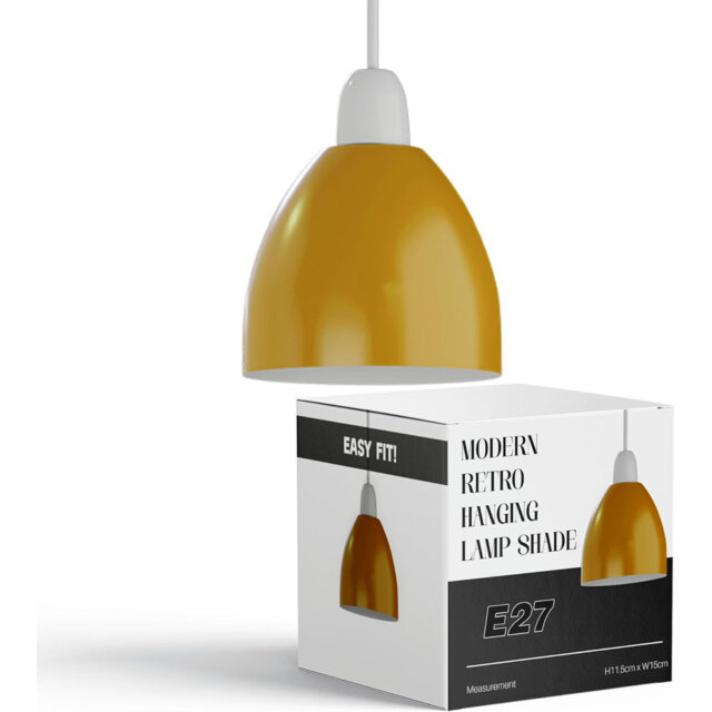 Ceiling Lampshade Easy Fit Metal 15cm Shades Pendant Light Bell Lamp Shades for Living Room, Kitchen, Bedroom