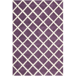 Benford Handmade Tufted Wool Purple Rug