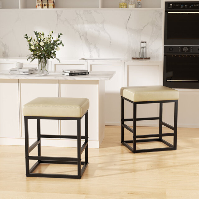 Modern Edge, Cozy Feel: Faux Leather Upholstered Counter Bar Stools for Every Home