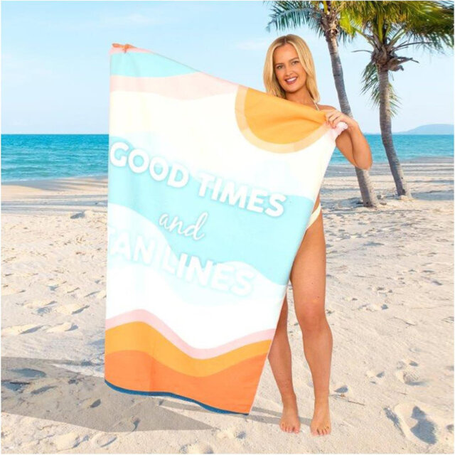 Sand-Free Microfibre Printed Beach Towel, Quick Dry & Lightweight – Large 180cm x 100cm, Perfect for Travel, Pool & Gym