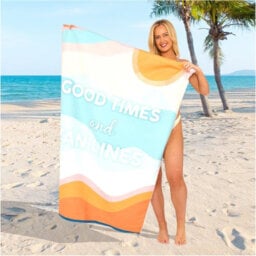 Sand-Free Microfibre Printed Beach Towel, Quick Dry & Lightweight â Large 180cm x 100cm, Perfect for Travel, Pool & Gym