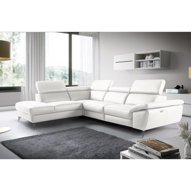 La Crosse Genuine Leather Electric Reclining Corner Sofa