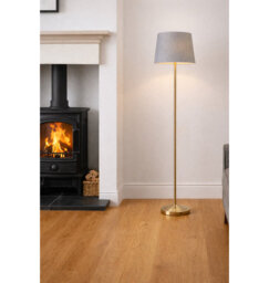 Elwaine 150cm Antique Brass Metal Floor Lamp