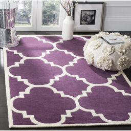 Vick Hand Tufted Wool Purple Rug