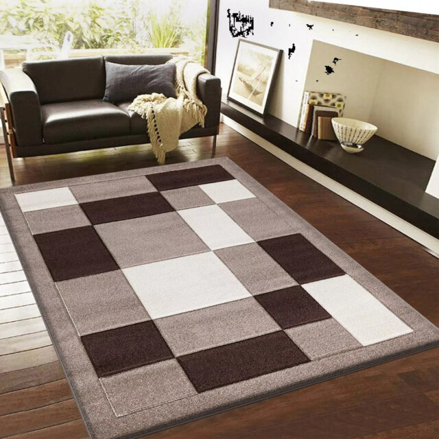 Modern Stylish Geometric Area Rug Living Room Bedroom Carpet Hallway Runner Kitchen Floor Mat