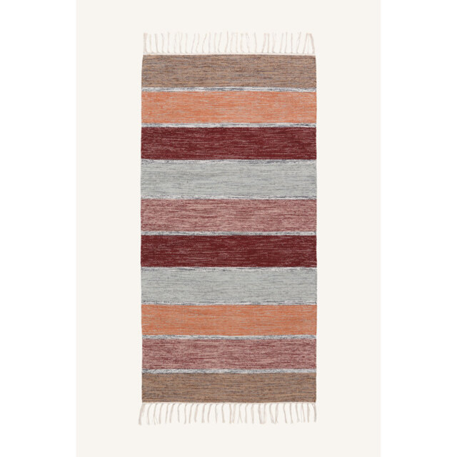 Nicut Cotton Beige/Red/Orange Rug