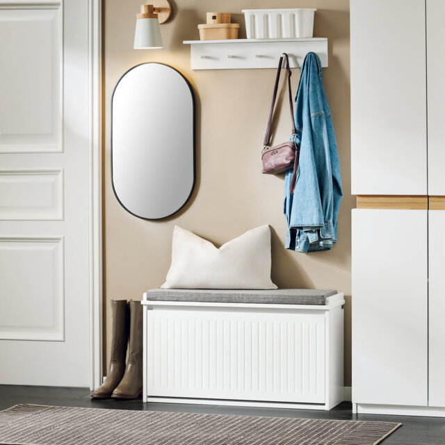 Boehm Polyester Upholstered Storage Bench