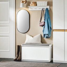 Boehm Polyester Upholstered Storage Bench