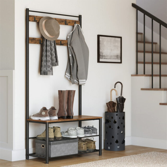 Abingdon Hall Tree 70cm Wide with Bench and Shoe Storage