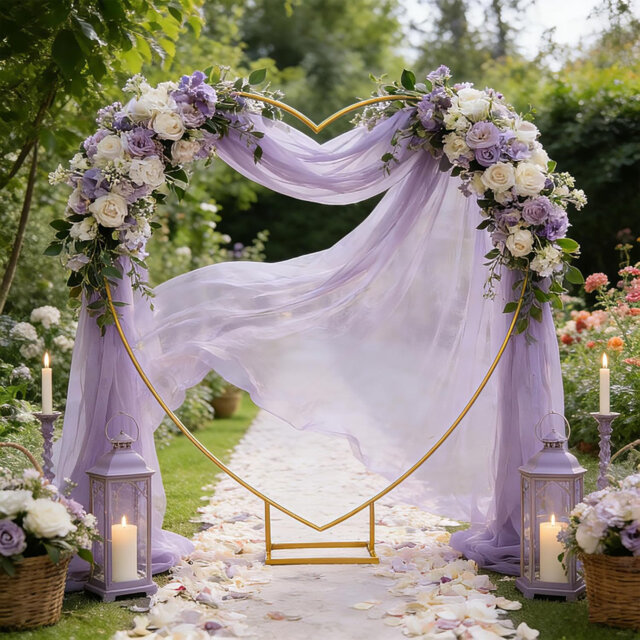 2x2M Heart Arch Stand for Proposal Heart Arch Wedding Arches Stand Wedding Arch Frame Love Party Balloons Arch Frame for Wedding, Birthday, Party, Pro