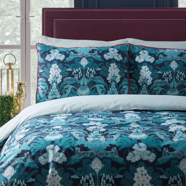 Navy Brushed Cotton Modern & Contemporary Duvet Cover Set
