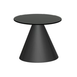 Bedminster Glass Top Pedestal End Table