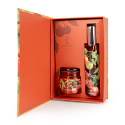 Fruity Scented Jar Candle with Glass Holder