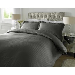 Satin Striped Duvet Cover Set with Pillowcases Included