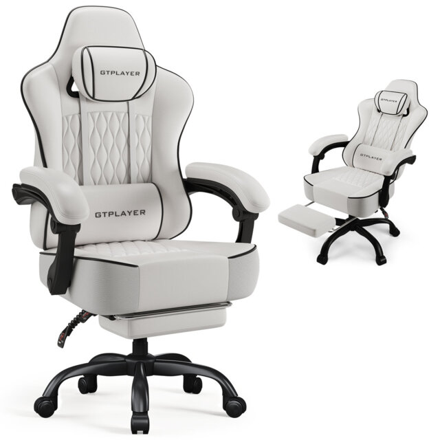 Metro Lane Adjustable Faux Leather Swiveling PC & Racing Game Chair