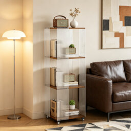 Bikales 119cm H x 39cm W Acrylic Standard Bookcase