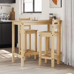 Adalinna 112cm Solid Wood Bar Set