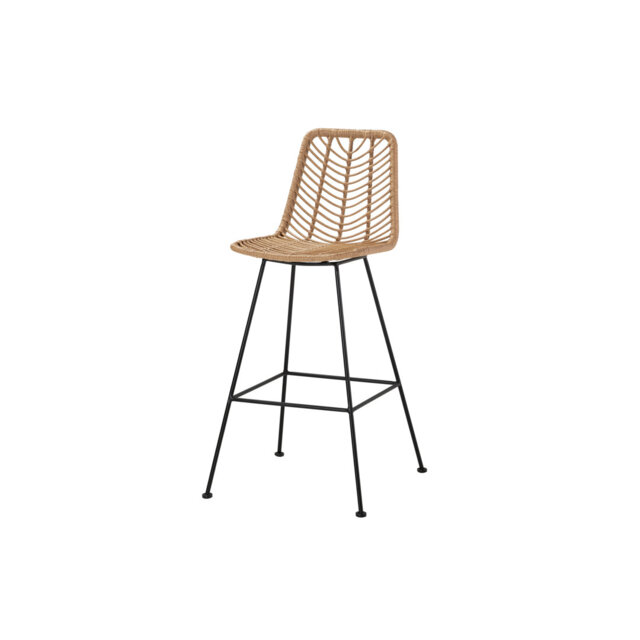 NATURAL SYNTHETIC RATTAN BAR STOOL 53X58x109 CM