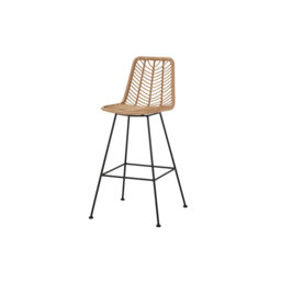 NATURAL SYNTHETIC RATTAN BAR STOOL 53X58x109 CM