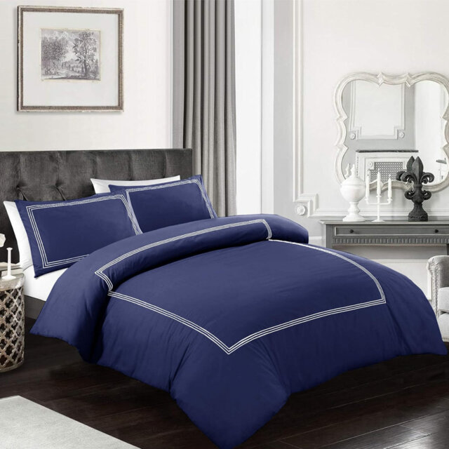 Cotton Blend Duvet Cover Set with Pillowcases Included