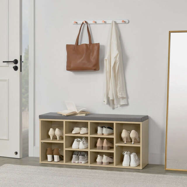 10 Pair Shoe Storage Bench