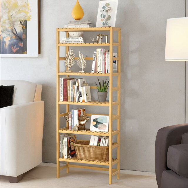 Andraz 161cm H x 60cm W Bamboo Bookcase