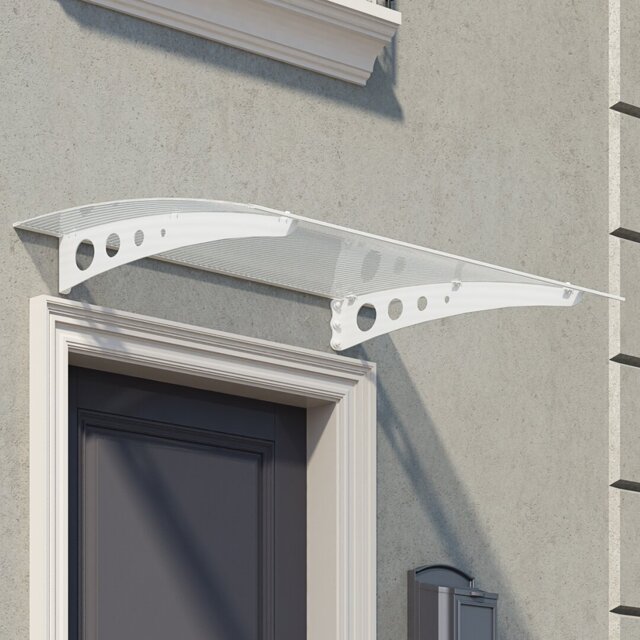Canopia By Palram 135cm W x 90.5cm D Glass White Cover Retractable Door / Window Awning