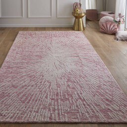 Adran Hand Tufted Wool Blush Pink/Gray Rug