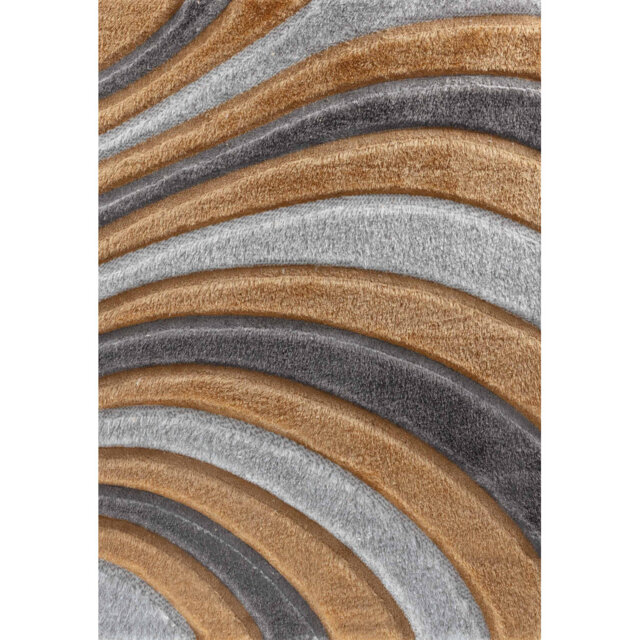 Boise Grey/Orange Shaggy Indoor/Outdoor Rug