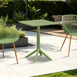 Rimini Outdoor Bistro Table, Square Spacious Tabletop