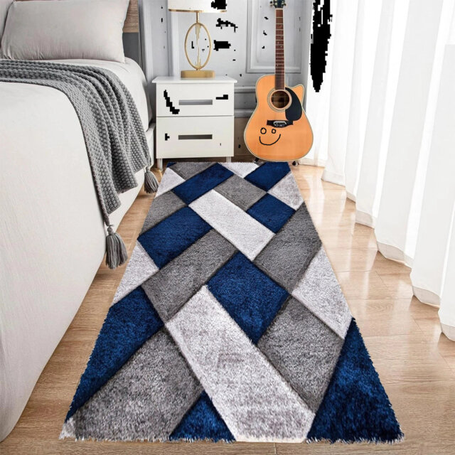 Modern Stylish Large Shaggy Rug Hallway Runner Living Room Bedroom Area Rug Carpet Mat