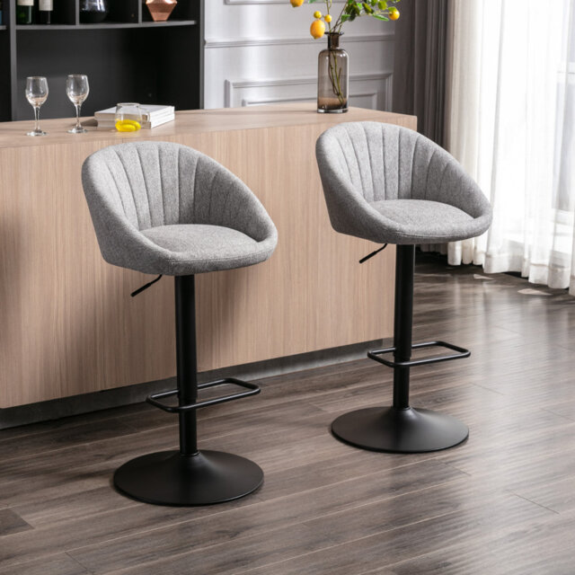 Thornbury Swivel Upholstered Adjustable Height Bar Stool