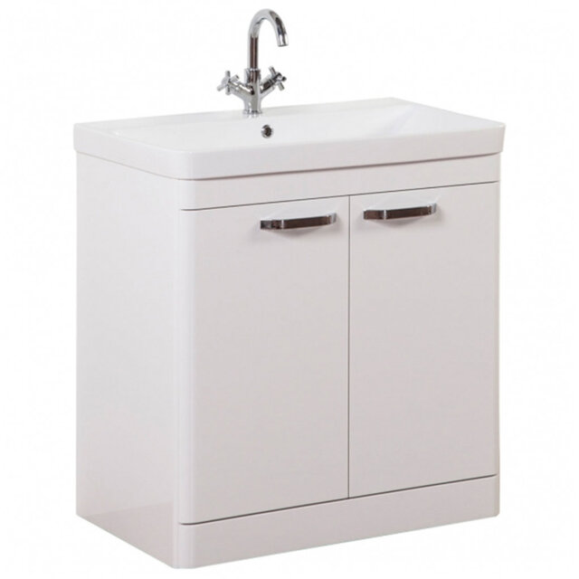 Clifton 800mm Wall Mounted Single Bathroom Vanity with Vitreous China Basin
