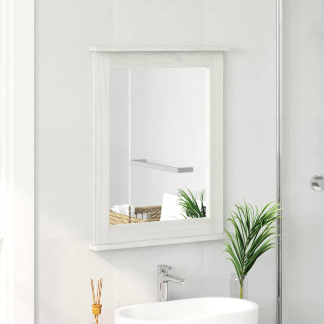 vidaXL Mirror Rectangular with Mirror VIGO Solid pine wood Bathroom Indoor