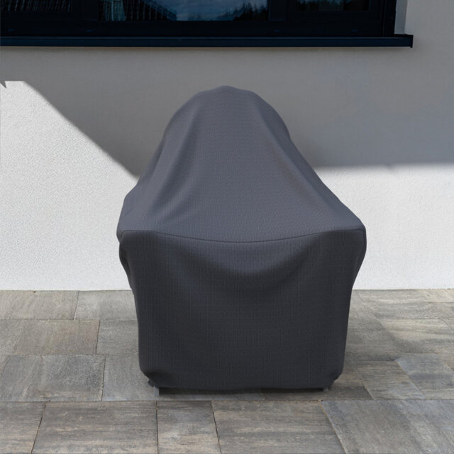 Outdoor Adirondack Chair Cover For Hartington Plastic Chairs, Water-Repellent UV-Resistant Polyester With Elastic Tie-Downs