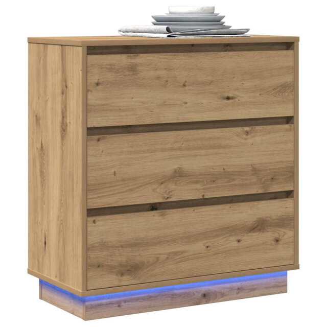 Bedside Cabinet 71 X 34.5 X 75 Cm Engineered Wood